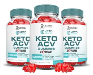 Keto Genesis Keto Gummies ACV 2000MG paquete de 3