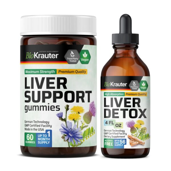 BIO KRAUTER soporte hepático con gomitas y tintura detox