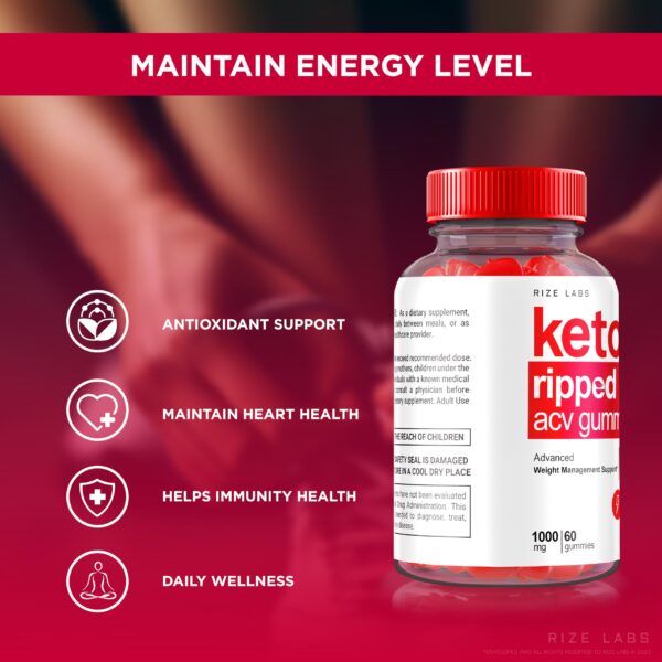 Keto Ripped ACV Gomitas rize labs para perdida y control peso
