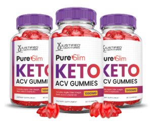 Pure Slim Keto ACV gomitas sabor vinagre manzana 180 gomitas