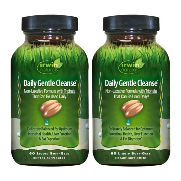 Paquete de Irwin Naturals Daily Gentle Cleanse 60 cápsulas líquidas