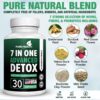 Lado del envase fórmula detox 7 en 1 Pure Health