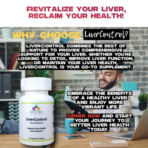 envase superior Herbs SRA LiverControl detox hígado suplemento