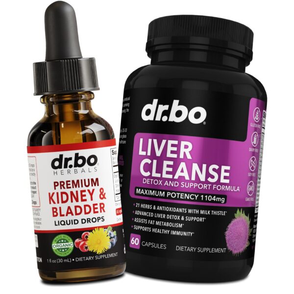 Suplemento herbal gotas para salud renal y vejiga