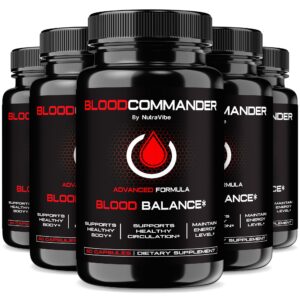 Blood Commander cápsulas frasco y etiqueta