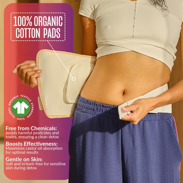 Almohadillas suaves algodón orgánico para aceite de ricino