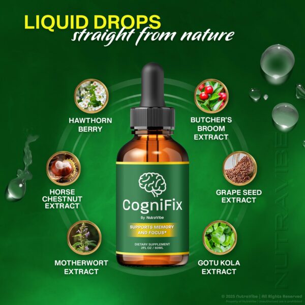 Etiqueta detallada de Cognifix Drops