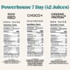 Paquete PUR Powerhouse limpieza jugos 7 días con proteína para detox