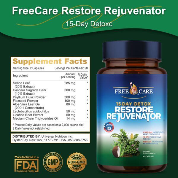 Cápsulas FreeCare para limpieza de colon y pérdida de peso