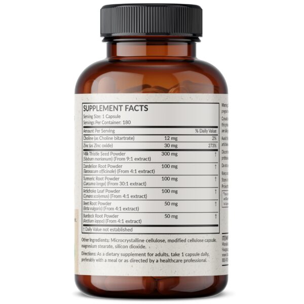 Suplemento avanzado detox hígado Futurebiotics con ingredientes naturales