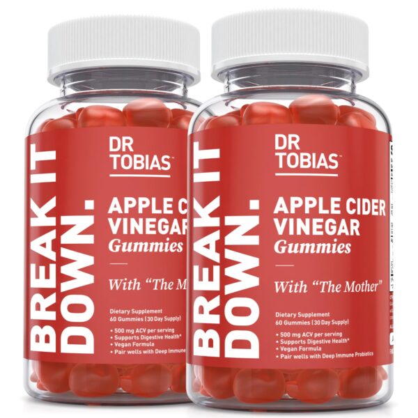 Dr. Tobias gomitas de vinagre de manzana 500 mg salud digestiva