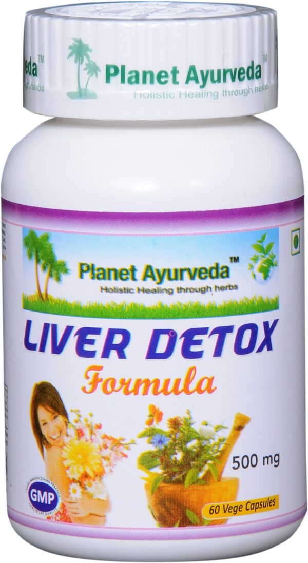 Cápsulas detox hígado Planet Ayurveda extracto herbal puro 500mg