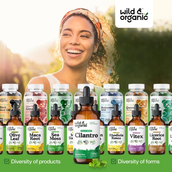 Dosis diaria gotas de cilantro orgánico para detox saludable