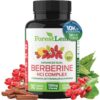 Suplemento berberina ForestLeaf 1300mg 90 cápsulas vegetales