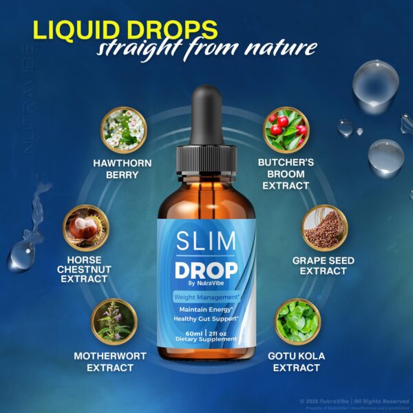 Interior de la caja Slimdrop