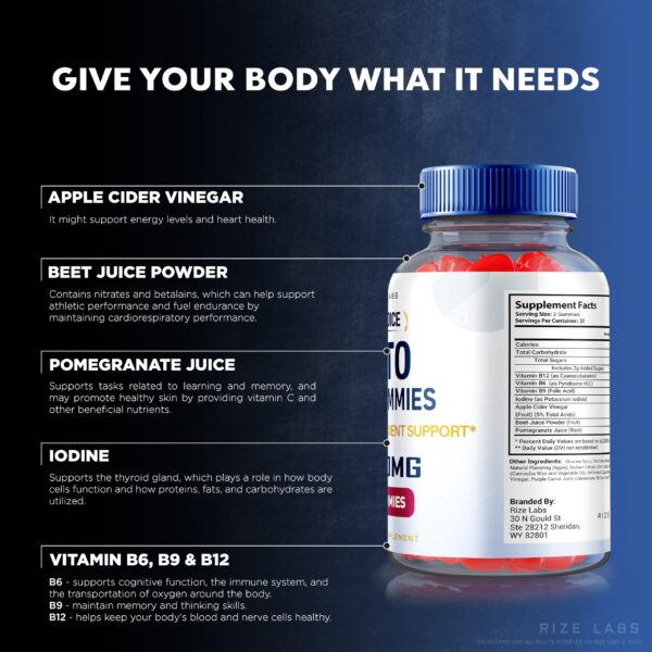 rize labs 1st Choice Keto ACV Gomitas múltiples unidades