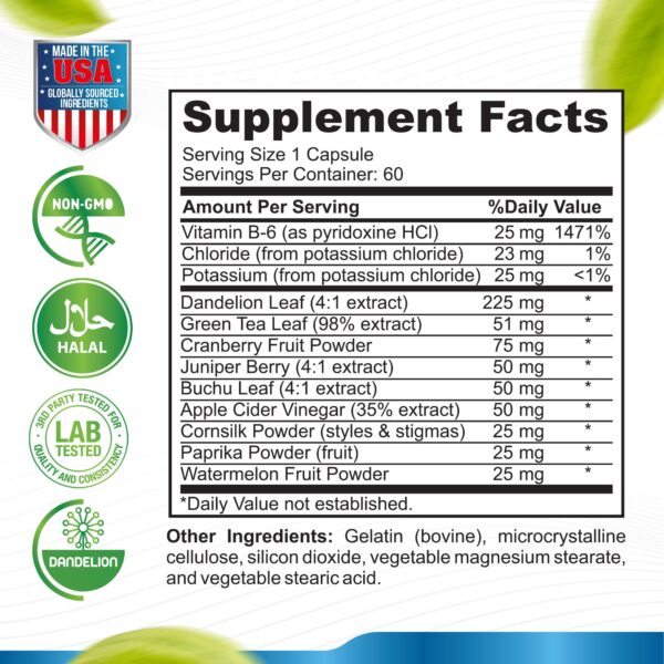 Herbal Water Relief cápsulas naturales para retención de líquidos