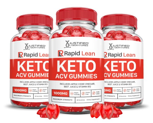 Paquete de gomitas Rapid Lean Keto ACV con vinagre de manzana y vitamina B12