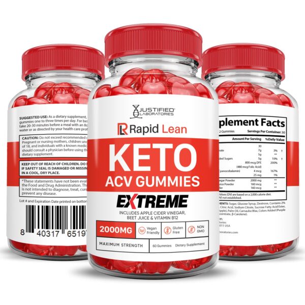 Gomitas keto Rapid Lean ACV para apoyar régimen saludable