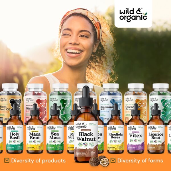 Extracto natural de nogal negro sin alcohol Wild & Organic 2 fl oz