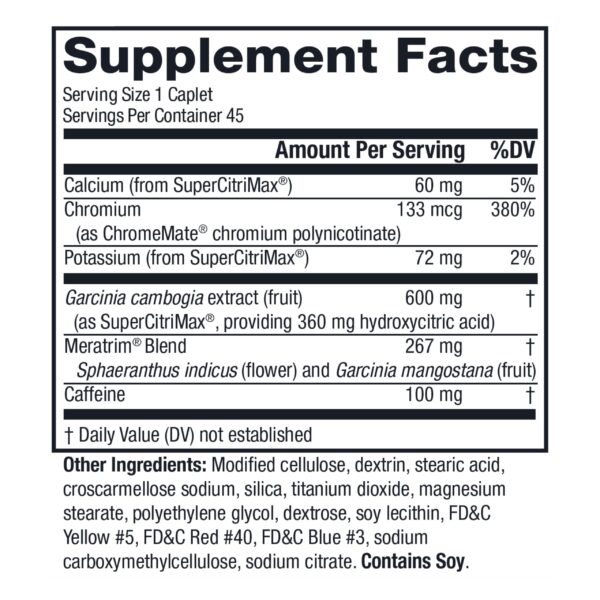 Etiqueta Twinlab MetaboLife Ultra 800 mg