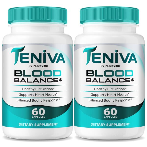 Envase de 2 paquetes de Teniva Blood Balance para soporte diario