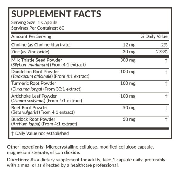 Futurebiotics detox hígado sin GMO paquete 60 cápsulas vegetarianas
