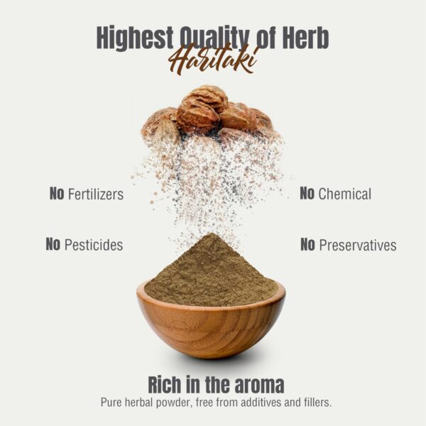 HerbsForever Haritaki polvo herbal para mezcla natural