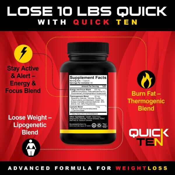 Caja de presentación Drop 10 Quick suplemento para perder peso