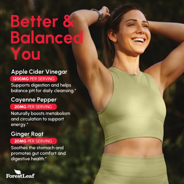 ForestLeaf cápsulas vinagre sidra manzana 120 unidades envase principal