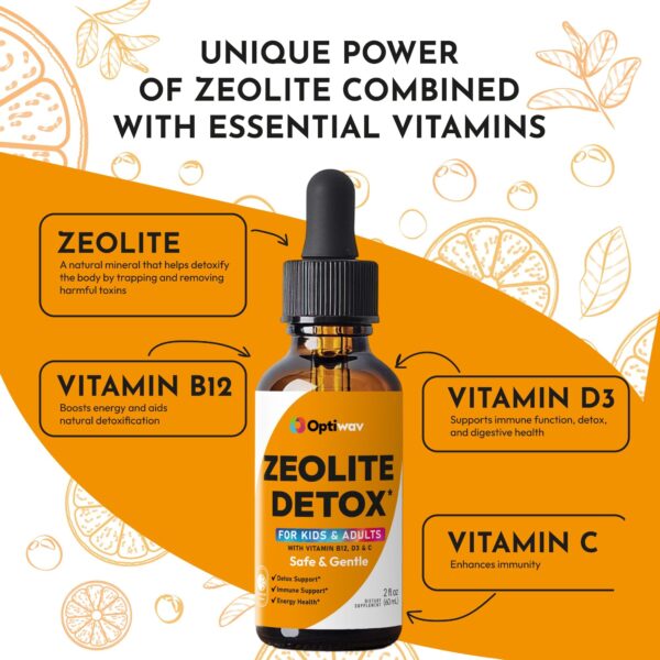 Botella con sabor naranja de gotas detox OptiWav