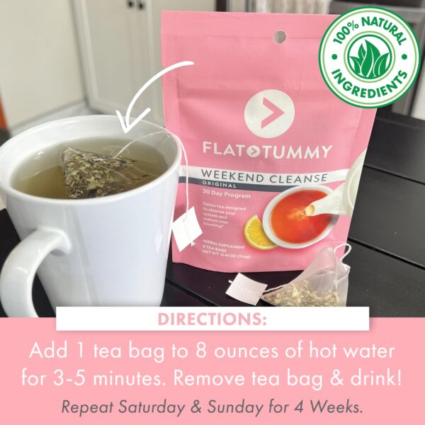 Té herbal flat tummy programa 30 días para mujeres