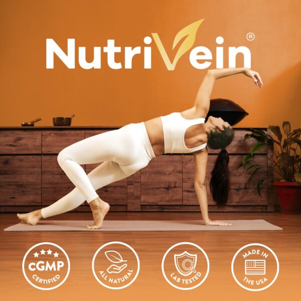 Frasco suplementario Nutrivein con ingredientes premium