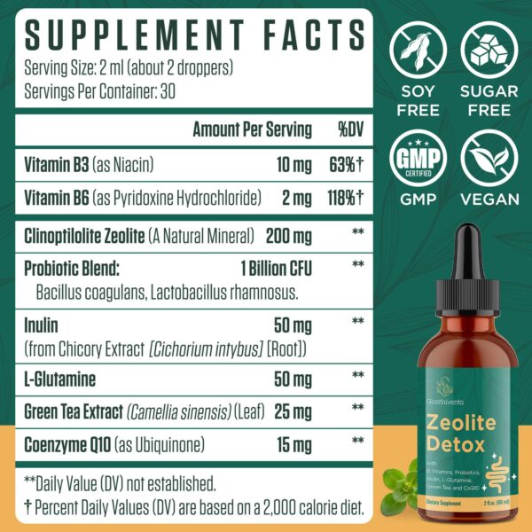 Gotas detox Glorithiventa con vitamina B y probióticos