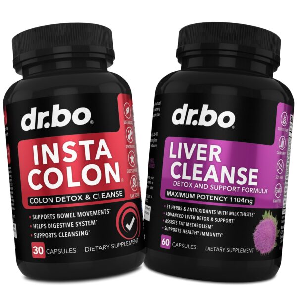 Envase cápsulas Detox Dr Bo limpieza colon hígado 15 días