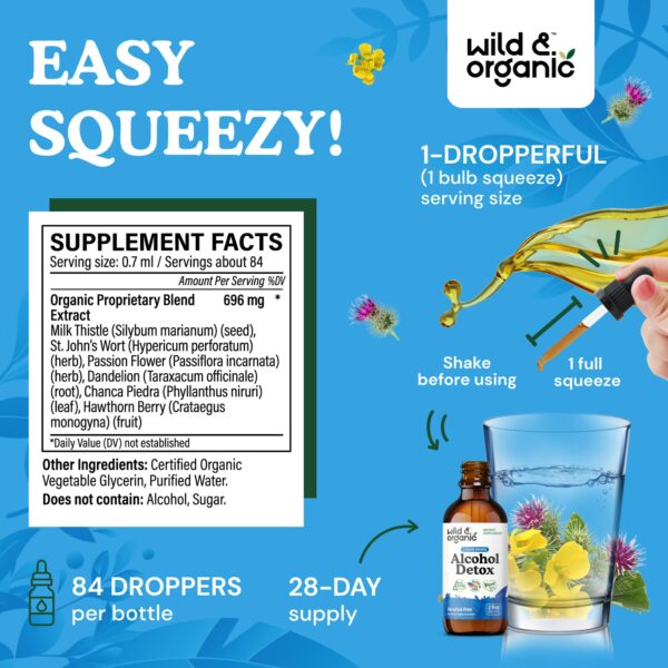 Suplementos naturales de Wild & Organic para limpieza hepática