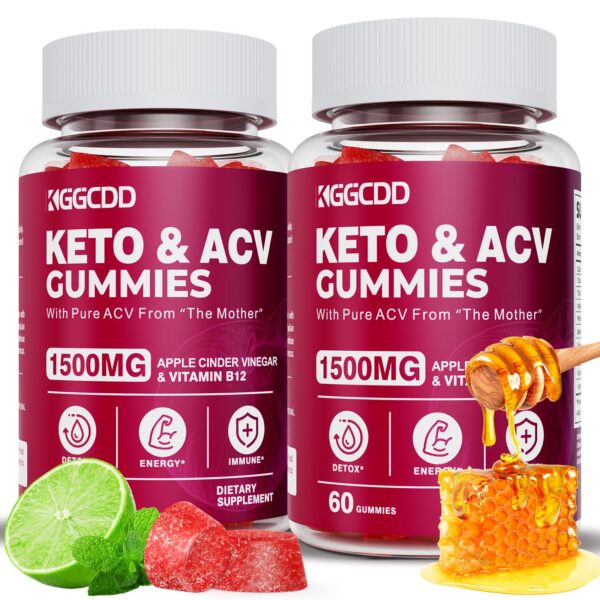 Paquete doble gomitas Keto ACV 1500MG KGGCDD 120 unidades
