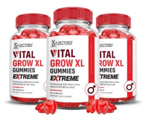Vital Grow XL Extreme gomitas vit C vinagre de sidra paquete 3
