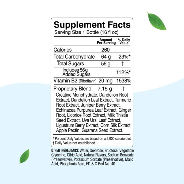 Bebida rápida desintoxicante Herbal Clean QCarbo 16 fl oz