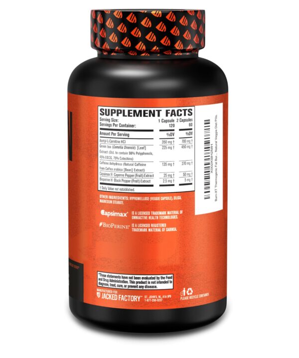 Otra vista del envase Burn-XT