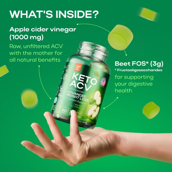 Gomitas keto ACV Wellneco 1000 mg 60 pzas