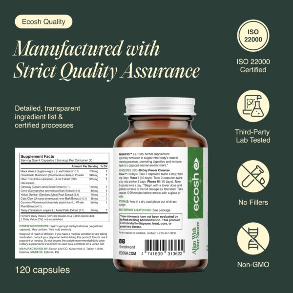 ParaHerb suplemento vegano limpieza intestinal eficaz y segura