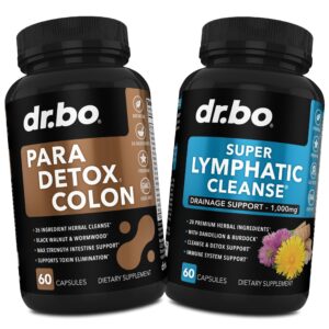 Píldoras detox colon y drenaje linfático suplemento Dr Bo