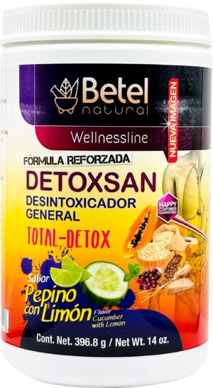 Polvo Detoxsan Betel Natural limpieza total 14 onzas pepino limón