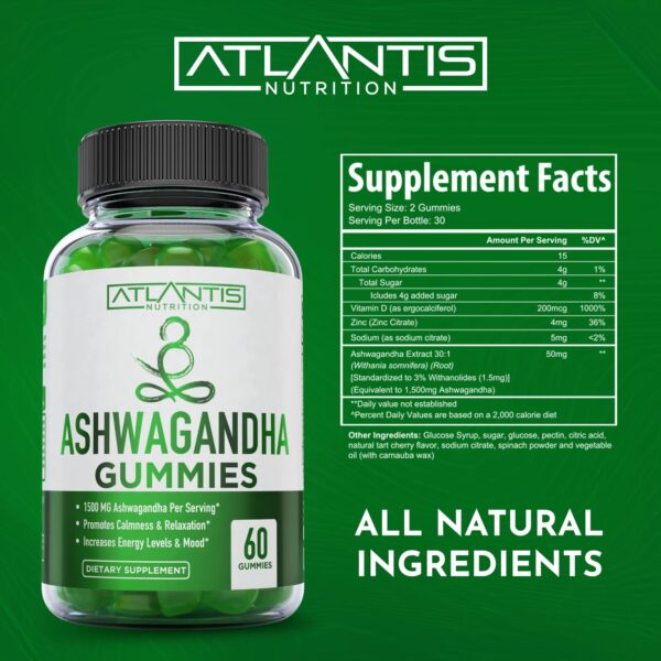 Atlantis Nutrition gomitas Keto ACV y Ashwagandha