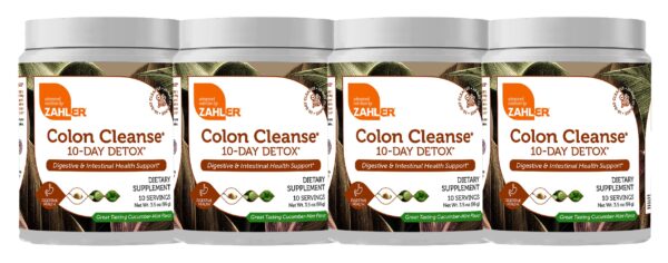 Zahler Colon Cleanse detox 10 días paquete frontal 3.5 oz
