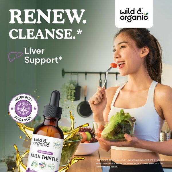 Gotas herbales Wild & Organic libres de alcohol para desintoxicación