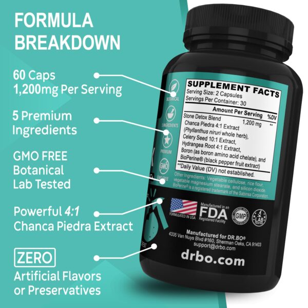 Suplemento herbal para limpieza de piedras renales y biliares