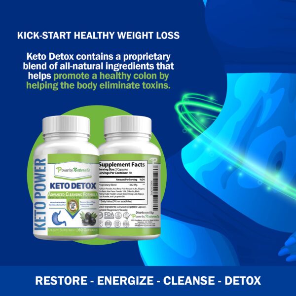 Power By Naturals Keto Detox etiqueta cerca