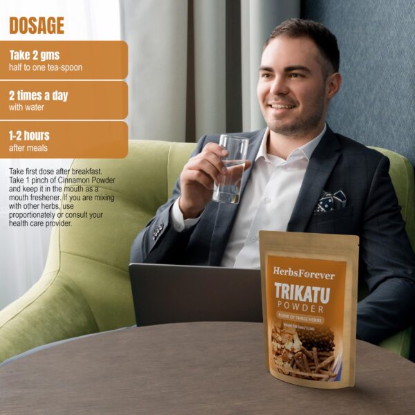 Polvo vegano sin GMO HerbsForever Trikatu Churna 230 gramos
